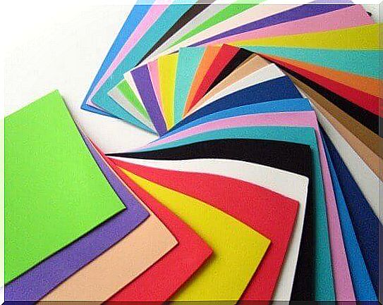 Foam cardboard in different colors.