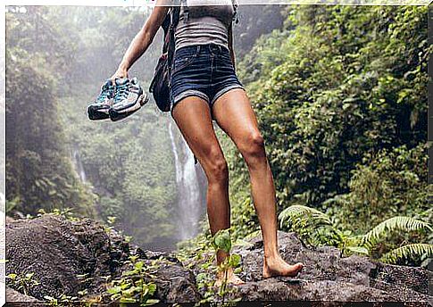 Woman hiking