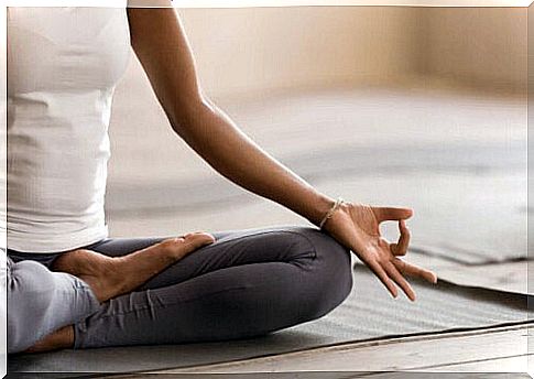 Close-up of woman meditating