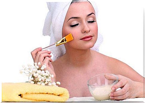 Woman with hydrating mask - face masks with eggs