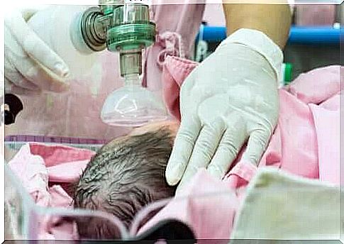 Newborn baby receives treatment