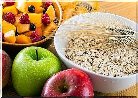 Oatmeal and fruits