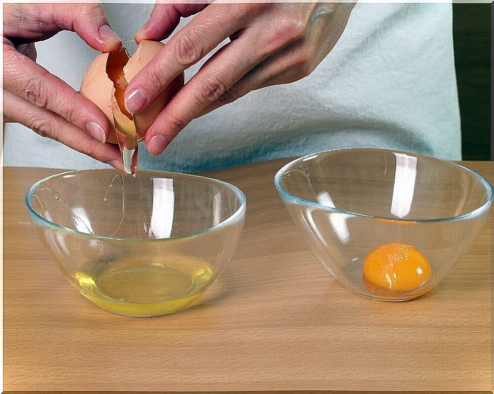 Egg yolks and egg whites