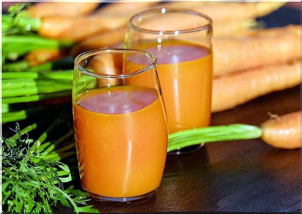 Onions and carrot juice